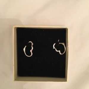Sterling silver heart earrings